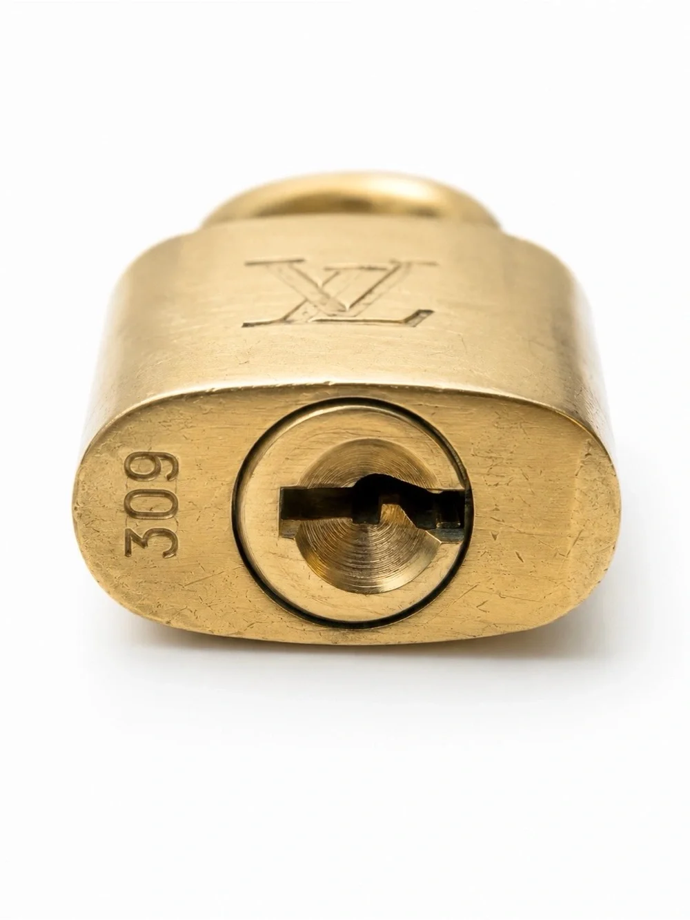 Authentic Louis Vuitton Lock & Matching Key #309 Brass Made in France